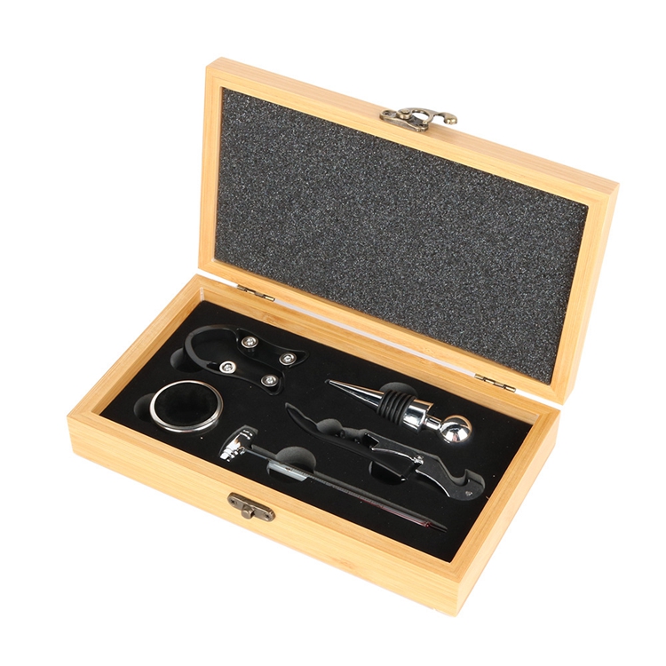 Premium Luxury Wooden Wine Corkscrew Opener Accessories Gift Boxes Sets