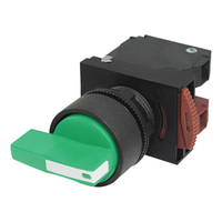 Interruptor selector giratorio de mango largo autoblocante rojo amarillo verde negro, resistente al agua, 22mm, 1NO/2NO/1NO1NC, 2/3 posiciones