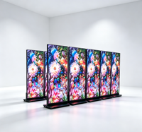 Afficheur LED portable léger et réglable en hauteur, signalétique numérique d'intérieur avec contrôle du contenu via WIFI et USB
