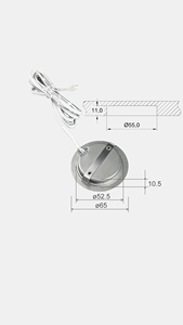 <strong>Cabinet</strong> Lighting RV Round <strong>Cabinet</strong> <strong>Lights</strong> 24V LED Puck <strong>Light</strong> PC Plastic Shade Stainless Steel IP44 for Closet Shelf Kitchen - Product Image 4