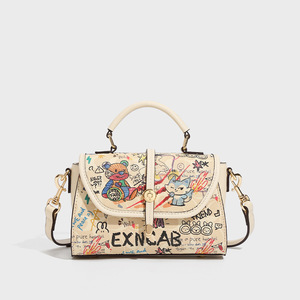 Borsa a Tracolla Vintage da Donna Personalizzabile con Logo, Borsa Elegante Stampata, Borsa a Tracolla di Tendenza, <span class=keywords><strong>Borse</strong></span> a Tracolla di <span class=keywords><strong>Lusso</strong></span> per Donne in Offerta - Product Image 3