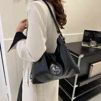 Tas Tote satu bahu wanita, ransel desain rantai kapasitas besar, tas selempang mewah modis