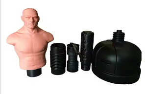 XL Freestanding piedistallo sacco da boxe con unità Base resistente rosso nero manichino da allenamento in altezza - Product Image 5