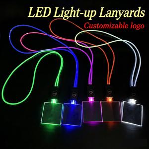Nouveau Lanyard LED Créatif et Écologique en Acrylique pour Événements, Décoration <span class=keywords><strong>de</strong></span> Fêtes, Cadeaux <span class=keywords><strong>de</strong></span> Bienvenue <span class=keywords><strong>de</strong></span> Marque et Étiquettes <span class=keywords><strong>de</strong></span> <span class=keywords><strong>Travail</strong></span> Promotionnelles - Product Image 1