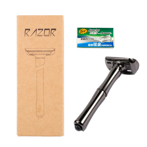 Il miglior rasoio di sicurezza per rasatura a doppia lama regolabile in acciaio inossidabile platino nero per ascelle - Product Image 3