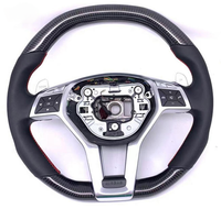 Volant personnalisé en carbone noir brillant pour Mercedes Benz W204 W205 W207 W211 W212 W213 W221 W222 GLS CLS C63 AMG GT