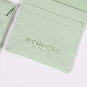 PACKSECRET OEM Service Custom Jewelry <b>Gift</b> Microfiber Pouches PortableJewelry Velvet Pouch with Semi Flap Design - Product Image 6