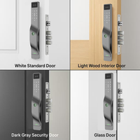 Keamanan Digital Keypad Pengenal Wajah Gadget Rumah Pintar Kontrol Aplikasi Ttlock WiFi Smart Lock dengan Kamera Pintu Kaca Cloud
