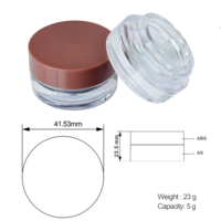 Pot vide en plastique transparent pour baume à lèvres, pot cosmétique rond à mécanisme rotatif pour crème blush 5g avec couvercle à vis