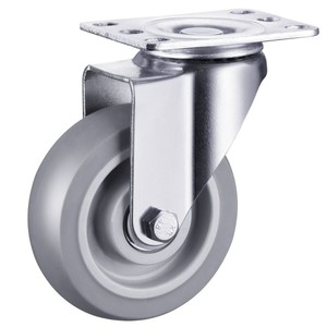 Ruedas Giratorias Silenciosas de PVC para Exteriores de 3, 4 y 5 Pulgadas, Capacidad de Carga de 40 kg, Ruedas Industriales Elásticas - Product Image 3