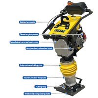 Machine à compacter le sol à essence de 80 kg, course de 45-65 mm, avec options de moteur Loncin