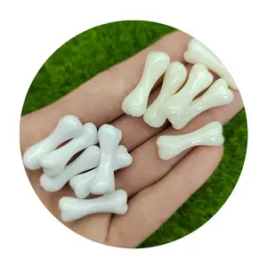 500g Mini Bones Horror Plastic Acrylic Simulation Bones Supplies for House Halloween Party 25mm