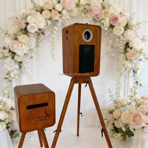 Coque <span class=keywords><strong>de</strong></span> photomaton DSLR en bois pour mariage, écran tactile 18,5 pouces, compatible <span class=keywords><strong>iPad</strong></span> et appareil photo reflex, capacité 15 personnes, impression en libre-service - Product Image 4
