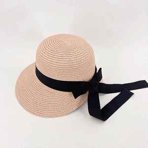 <b>Women</b> Bucket Hat Wide-Brim Straw Sun-Hat for Summer Beach with Bow Outdoor Versatile Fashion <b>Cap</b> Promotion Gift - Product Image 3