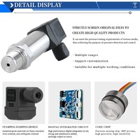 Capteur de pression de gaz numérique AOSHENG IP68 en acier inoxydable 304 avec sortie 4-20mA, affichage LCD LED, transmetteur intelligent précis