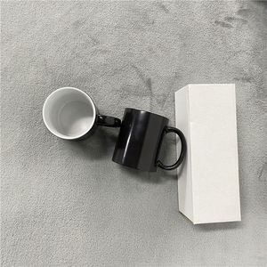 11Oz Sublimation Color Changing Coffee <b>Mug</b> Ceramic Sensitive Cups Diy Coated Stoneware <b>Mugs</b> for Heat Press Printing - Product Image 3