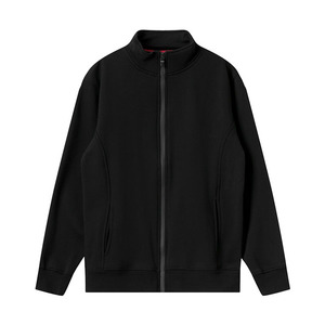 Invierno peso pesado cálido polar de gran tamaño Zip up Drop Shoulder Hoodie hombres Casual bordado Stand-up Collar chaqueta - Product Image 3