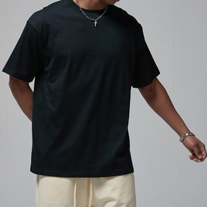 Camiseta de Hombre al por Mayor de 190 Gramos, Camiseta de Algodón Grueso, Logotipo Bordado Personalizado, Camisetas Blancas para Hombre - Product Image 1