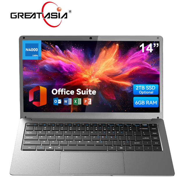 Factory OEM New 14 Inch Laptop 6GB RAM Intel Celeron N4000 Notebook Computer TN Panel English Hardware Software Included