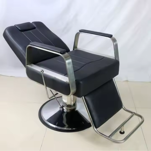 Vente en gros de chaises de barbier pour salon chaise de salon de coiffure en cuir durable avec base chromée en provenance de Chine - Product Image 3