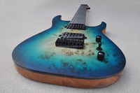 Flyoung Blue Burst 7 Strings Electric Guitar Stringed Instruments Burl Maple Veneer Guitar