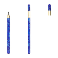 Crayon éternel multicolores avec logo personnalisé en gros, crayons à écrire avec capuchon, tête remplaçable, stylo infini pour le bureau et l'école