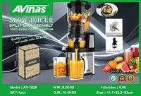 Pengolah Ekstrak Walnut Tigernuts Cold Press Avinas Premium 3500W Motor AC 170mm Unit Juicer Lambat Komersial Tugas Berat Dalam Kotak