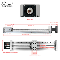HLTNC HGR Kit de Módulo Lineal con Riel Guía Lineal, Tornillo de Bolas y Mesa Deslizante, Actuador de Movimiento para Fresadora CNC con Holgura Cero