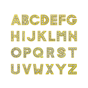 Lettere dell'Alfabeto A-Z a Forma di Fiocco di Neve, Accessori per Gioielli Fai-da-Te, Decorazioni per Custodie Telefoni e Portachiavi, Oro e Argento - Product Image 4