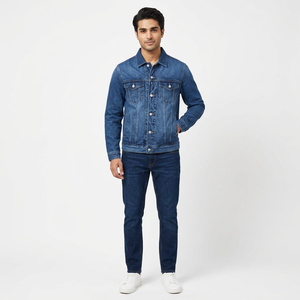 Wholesale Jean <b>Jacket</b> Button <b>Custom</b> <b>Denim</b> <b>Jacket</b> Men Wholesale Blank Men Oversized Plain Washed Cotton Jean Winter <b>Jacket</b> - Product Image 1