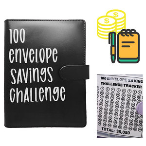 100 Envelope Challenge Binder Couple Challenge Event Cash Envelope Budget Notepad - Product Image 1