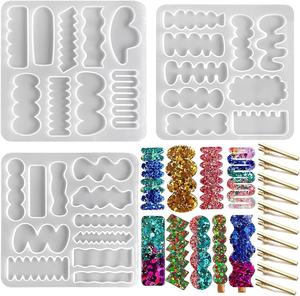 Pince à cheveux moules en silicone moules en épingle à cheveux pour résine époxy coulée résine UV accessoires de bijoux outil de fabrication - Product Image 1