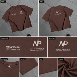 เสื้อยืดพิมพ์ลายสีน้ำตาลสำหรับผู้ชาย OEM Camisa De Lujo รุ่นเรียบง่าย แขนสั้น ผ้าฝ้าย เสื้อลำลองสุดคลาสสิก - Product Image 3