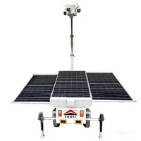 Caméra de sécurité solaire pour centre logistique, remorque portable avec panneaux solaires, remorque de surveillance