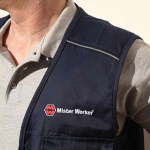 MISTER WORKER-Gilet de travail bleu marine professionnel MWBR-0006-01-EAN 0738097869940 VESTES DE TRAVAIL VESTES D'ÉTÉ SOFTSHELL - Product Image 4