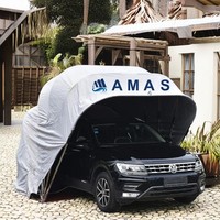 Abri de voiture pliable et rétractable en fer galvanisé, toit imperméable, installation facile, abri extérieur pour stationnement de voiture