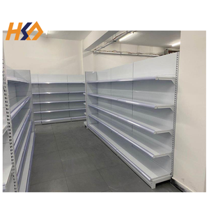 Estanterías Metálicas Ligeras de Una Sola Cara para Supermercados y Tiendas de Abarrotes, Estantes Blancos de Exhibición para Almacenamiento, Góndola de Una Sola Cara - Product Image 5