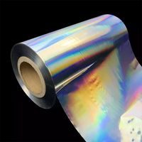 Rouleau de film vinyle adhésif permanent holographique argenté et chromé
