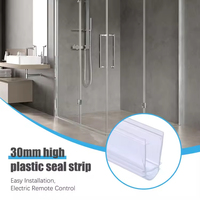 Burlete de Goma Transparente en Forma de U para Puerta de Ducha de PVC, Profesional, Moderno, Duradero e Impermeable