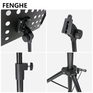 MSP-24 Accessori per Strumenti <span class=keywords><strong>Musicali</strong></span>, Leggio Portatile con Funzioni di Regolazione Altezza e Angolazione per Esibizioni - Product Image 3