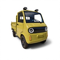 Maiba Nouveau Véhicule Utilitaire Électrique Robuste à Cabine Fermée 4 Roues, Mini Camionnette à Plateau Ouvert, Charge Lourde, Phares de Toit, Véhicule Électrique à Basse Vitesse, Autonomie <100km