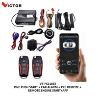 Système d'alarme PKE pour voiture Victor VT-PS210BT 12V avec démarrage à distance unidirectionnel, contrôle de l'allumage/déallumage à une touche et fonction de localisation de véhicule via application