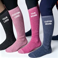 Chaussettes d'équitation en lurex métallisé brillant, personnalisables, pour femmes et jeunes filles, écologiques, à hauteur du genou, vente en gros