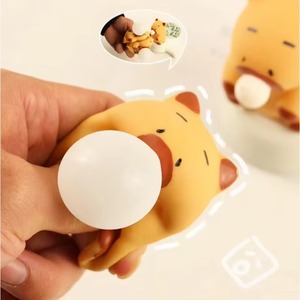ของเล่นบีบคาปิบาร่า แก้เครียด เป่าฟองสบู่ ของเล่นสัตว์ บีบคลายความเครียด - Product Image 1