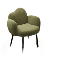 Fauteuil de loisirs de luxe moderne style crème – Confortable pour salon, chambre, salle à manger et extérieur, également tabouret de maquillage/coiffeuse