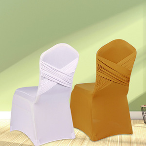 Hotel Restaurant wings Stretch All-inclusive Polyurethane Spandex Plain Dyed White Wedding <strong>Banquet</strong> <strong>Chair</strong> <strong>Cover</strong> - Product Image 1