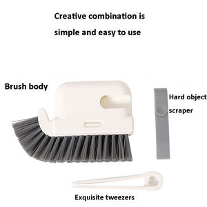 Cepillo de limpieza doméstico desmontable tres en uno PP para ranura de ventana, azulejo de suelo de baño, costura, estufa de <span class=keywords><strong>cocina</strong></span>, esquina muerta, Coche - Product Image 3