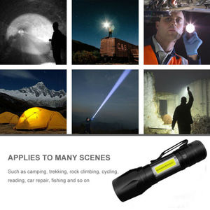 Xúc Tiến bán hàng Pocket LED Đèn pin USB phí Đèn pin Zoomable ngoài trời cao brightother cắm trại bánh xách tay <span class=keywords><strong>Torch</strong></span> - Product Image 2