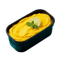 Boîte à crème glacée rectangulaire en PP de qualité alimentaire, résistante au froid, avec couvercle pour un stockage efficace au congélateur