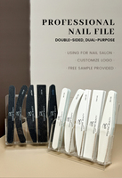 Limas de Uñas Profesionales de Alta Calidad, Grano 100/180, Doble Cara, Duraderas, Reutilizables, para Preparación de Manicura
